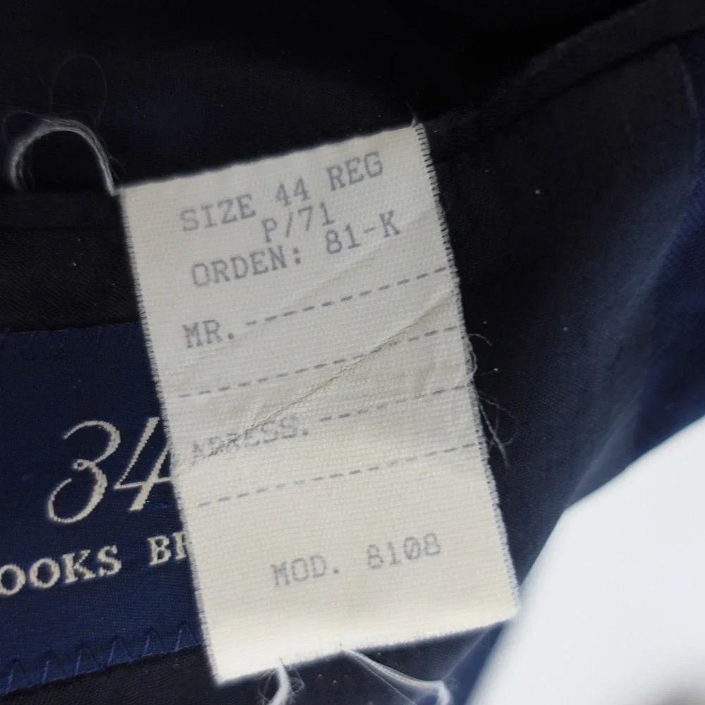 Brooks Brothers Blazer Mens 44R‎ Navy Blue 346 Worsted Wool Gold Buttons Jacket